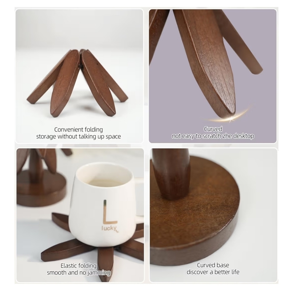 4 Piece Wood Trivet - Picture 5 of 8